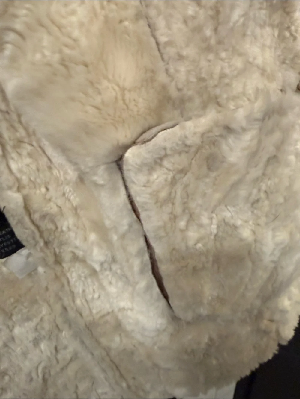 Vintage Steve Madden Genuine Leather Shearling Coat Tan Small